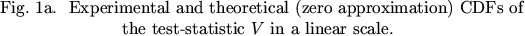 $\textstyle \parbox{120mm}{
\centering
\setlength{\unitlength}{1mm}
\begin{pictu...
...pproximation) CDFs of the test-statistic $V$ in a linear scale.
\vspace{5mm}
}$